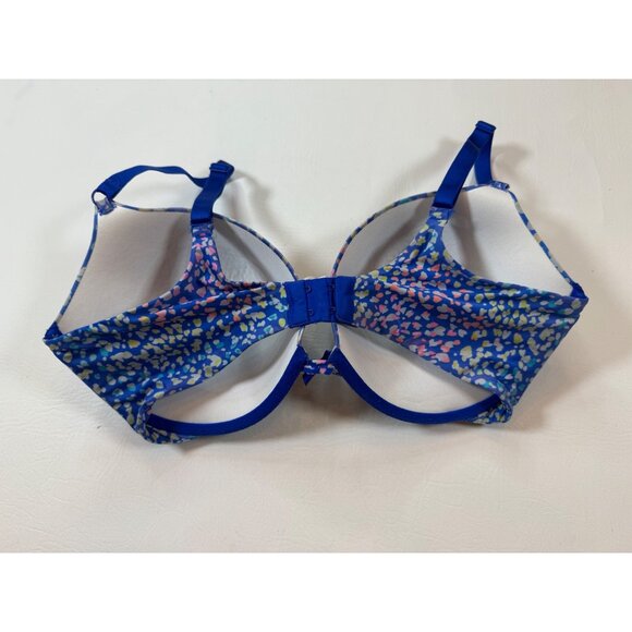 Victoria's Secret 36DD Blue Floral Push-Up Bra Nylon Blend (bin LL146) - Picture 7 of 8